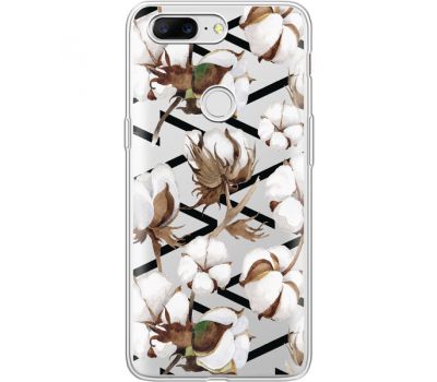 Силіконовий чохол BoxFace OnePlus 5T Cotton flowers (35796-cc50)