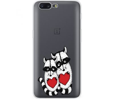 Силіконовий чохол BoxFace OnePlus 5 Raccoons in love (35825-cc29)