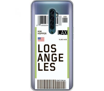 Силіконовий чохол BoxFace OPPO Reno2 Ticket Los Angeles (38504-cc85)