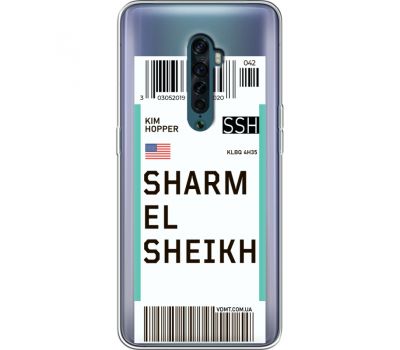 Силіконовий чохол BoxFace OPPO Reno2 Ticket Sharmel Sheikh (38504-cc90)