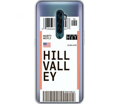 Силіконовий чохол BoxFace OPPO Reno2 Ticket Hill Valley (38504-cc94)
