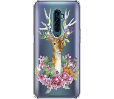 Силіконовий чохол BoxFace OPPO Reno2 Deer with flowers (938504-rs5)