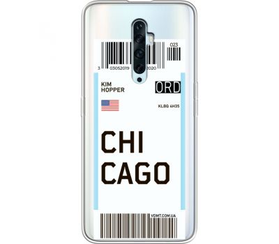 Силіконовий чохол BoxFace OPPO Reno2 Z Ticket Chicago (38510-cc82)