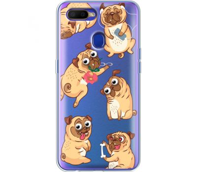 Силіконовий чохол BoxFace OPPO A5s с 3D-глазками Pug (38515-cc77)