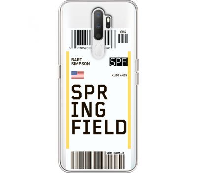 Силіконовий чохол BoxFace OPPO A5 2020 Ticket Springfield (38520-cc93)