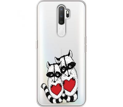 Силіконовий чохол BoxFace OPPO A5 2020 Raccoons in love (38520-cc29)