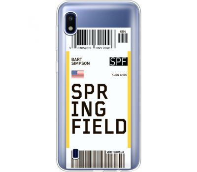 Силіконовий чохол BoxFace Samsung A105 Galaxy A10 Ticket Springfield (36868-cc93)