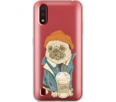 Силіконовий чохол BoxFace Samsung A015 Galaxy A01 Dog Coffeeman (38841-cc70)