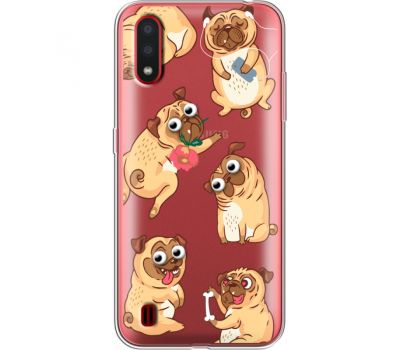 Силіконовий чохол BoxFace Samsung A015 Galaxy A01 с 3D-глазками Pug (38841-cc77)