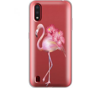 Силіконовий чохол BoxFace Samsung A015 Galaxy A01 Floral Flamingo (38841-cc12)