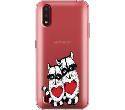 Силіконовий чохол BoxFace Samsung A015 Galaxy A01 Raccoons in love (38841-cc29)