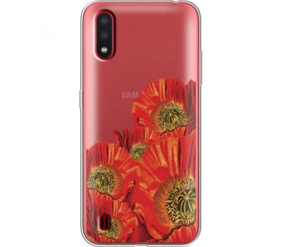 Силіконовий чохол BoxFace Samsung A015 Galaxy A01 Red Poppies (38841-cc44)