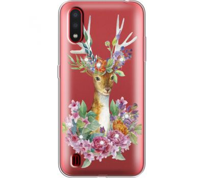 Силіконовий чохол BoxFace Samsung A015 Galaxy A01 Deer with flowers (938841-rs5)