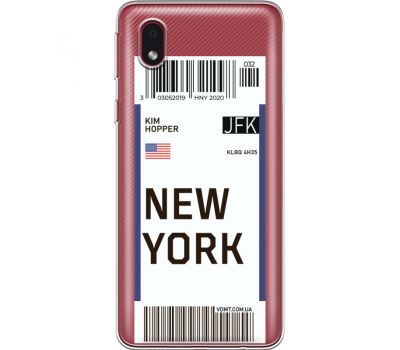 Силіконовий чохол BoxFace Samsung A013 Galaxy A01 Core Ticket New York (40877-cc84)