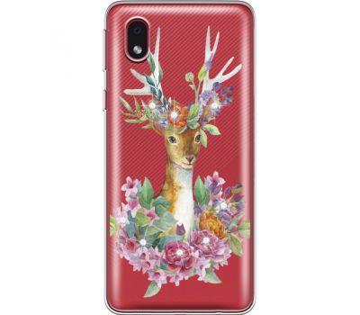 Силіконовий чохол BoxFace Samsung A013 Galaxy A01 Core Deer with flowers (940877-rs5)