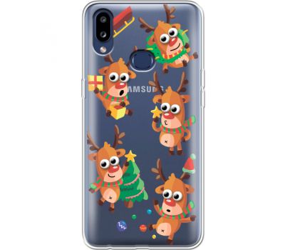 Силіконовий чохол BoxFace Samsung A107 Galaxy A10s с 3D-глазками Reindeer (37945-cc74)