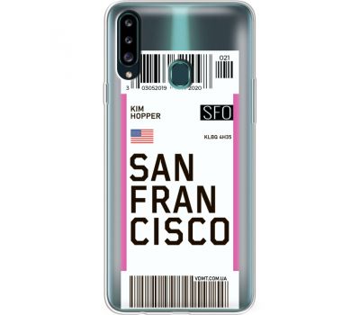 Силіконовий чохол BoxFace Samsung A207 Galaxy A20s Ticket  San Francisco (38126-cc79)