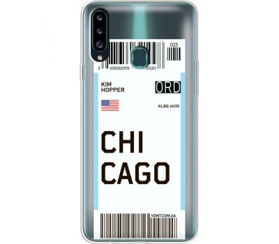Силіконовий чохол BoxFace Samsung A207 Galaxy A20s Ticket Chicago (38126-cc82)