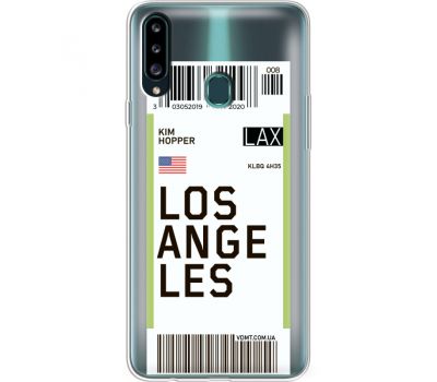 Силіконовий чохол BoxFace Samsung A207 Galaxy A20s Ticket Los Angeles (38126-cc85)