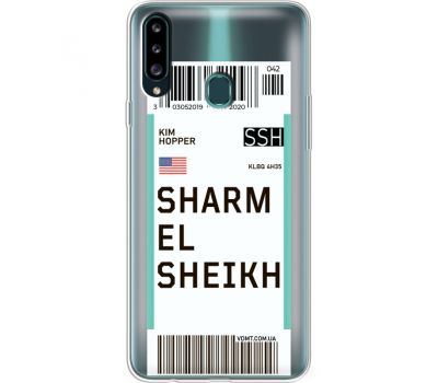 Силіконовий чохол BoxFace Samsung A207 Galaxy A20s Ticket Sharmel Sheikh (38126-cc90)