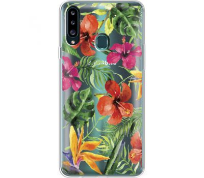 Силіконовий чохол BoxFace Samsung A207 Galaxy A20s Tropical Flowers (38126-cc43)