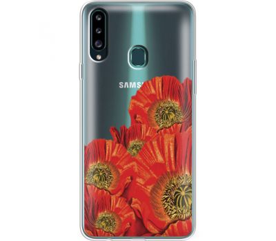 Силіконовий чохол BoxFace Samsung A207 Galaxy A20s Red Poppies (38126-cc44)