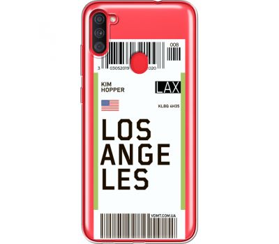Силіконовий чохол BoxFace Samsung A115 Galaxy A11 Ticket Los Angeles (39629-cc85)