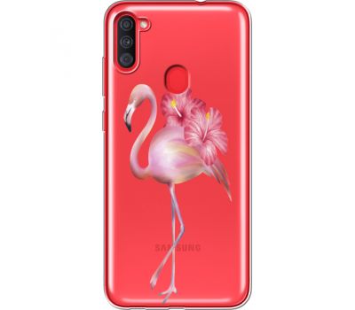 Силіконовий чохол BoxFace Samsung A115 Galaxy A11 Floral Flamingo (39629-cc12)