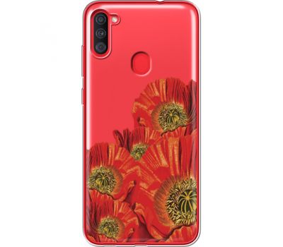 Силіконовий чохол BoxFace Samsung A115 Galaxy A11 Red Poppies (39629-cc44)