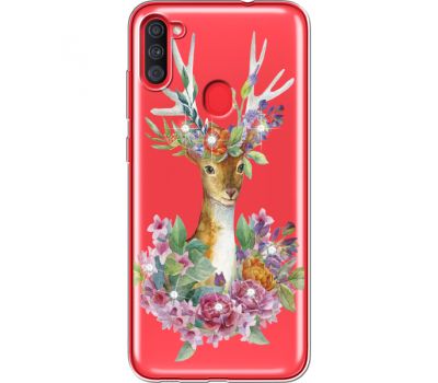 Силіконовий чохол BoxFace Samsung A115 Galaxy A11 Deer with flowers (939629-rs5)
