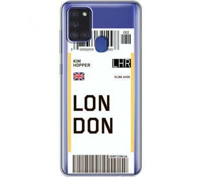 Силіконовий чохол BoxFace Samsung A217 Galaxy A21s Ticket London (40008-cc83)