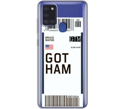 Силіконовий чохол BoxFace Samsung A217 Galaxy A21s Ticket Gotham (40008-cc92)