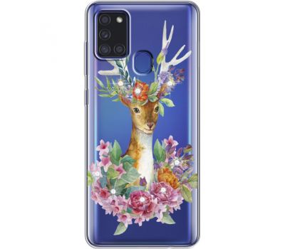 Силіконовий чохол BoxFace Samsung A217 Galaxy A21s Deer with flowers (940008-rs5)