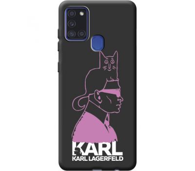 Силіконовий чохол BoxFace Samsung A217 Galaxy A21s Pink Karl (40315-bk40)