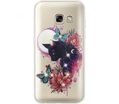 Силіконовий чохол BoxFace Samsung A320 Galaxy A3 2017 Cat in Flowers (935989-rs10)