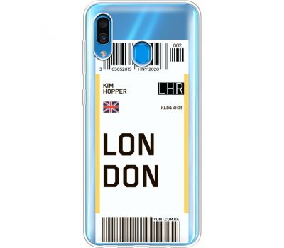 Силіконовий чохол BoxFace Samsung A305 Galaxy A30 Ticket London (36418-cc83)