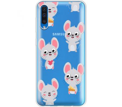 Силіконовий чохол BoxFace Samsung A505 Galaxy A50 с 3D-глазками Mouse (36420-cc76)