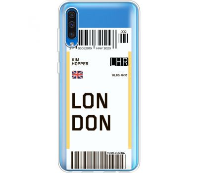 Силіконовий чохол BoxFace Samsung A505 Galaxy A50 Ticket London (36420-cc83)
