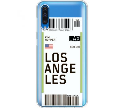 Силіконовий чохол BoxFace Samsung A505 Galaxy A50 Ticket Los Angeles (36420-cc85)