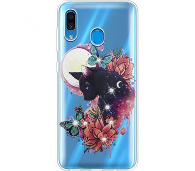 Силіконовий чохол BoxFace Samsung A305 Galaxy A30 Cat in Flowers (936418-rs10)