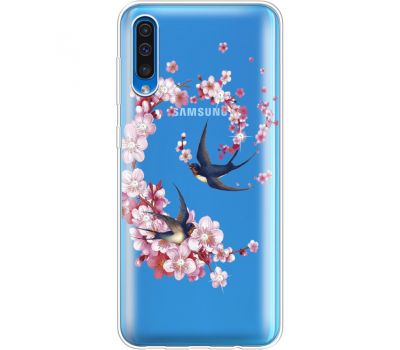 Силіконовий чохол BoxFace Samsung A505 Galaxy A50 Swallows and Bloom (936420-rs4)