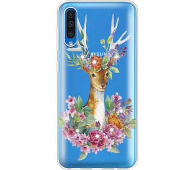 Силіконовий чохол BoxFace Samsung A505 Galaxy A50 Deer with flowers (936420-rs5)