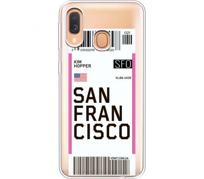 Силіконовий чохол BoxFace Samsung A405 Galaxy A40 Ticket  San Francisco (36708-cc79)