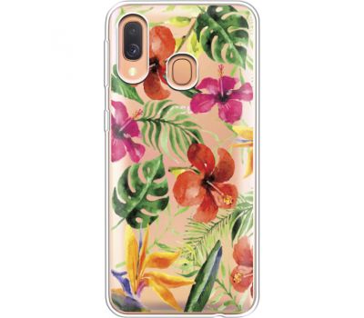 Силіконовий чохол BoxFace Samsung A405 Galaxy A40 Tropical Flowers (36708-cc43)