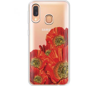 Силіконовий чохол BoxFace Samsung A405 Galaxy A40 Red Poppies (36708-cc44)
