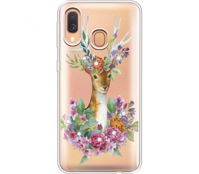 Силіконовий чохол BoxFace Samsung A405 Galaxy A40 Deer with flowers (936708-rs5)