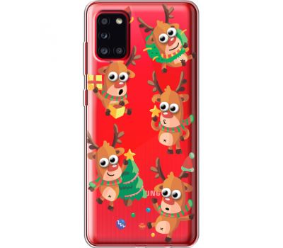 Силіконовий чохол BoxFace Samsung A315 Galaxy A31 с 3D-глазками Reindeer (39471-cc74)