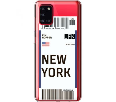 Силіконовий чохол BoxFace Samsung A315 Galaxy A31 Ticket New York (39471-cc84)