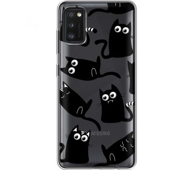 Силіконовий чохол BoxFace Samsung A415 Galaxy A41 с 3D-глазками Black Kitty (39756-cc73)