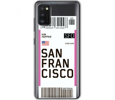 Силіконовий чохол BoxFace Samsung A415 Galaxy A41 Ticket  San Francisco (39756-cc79)